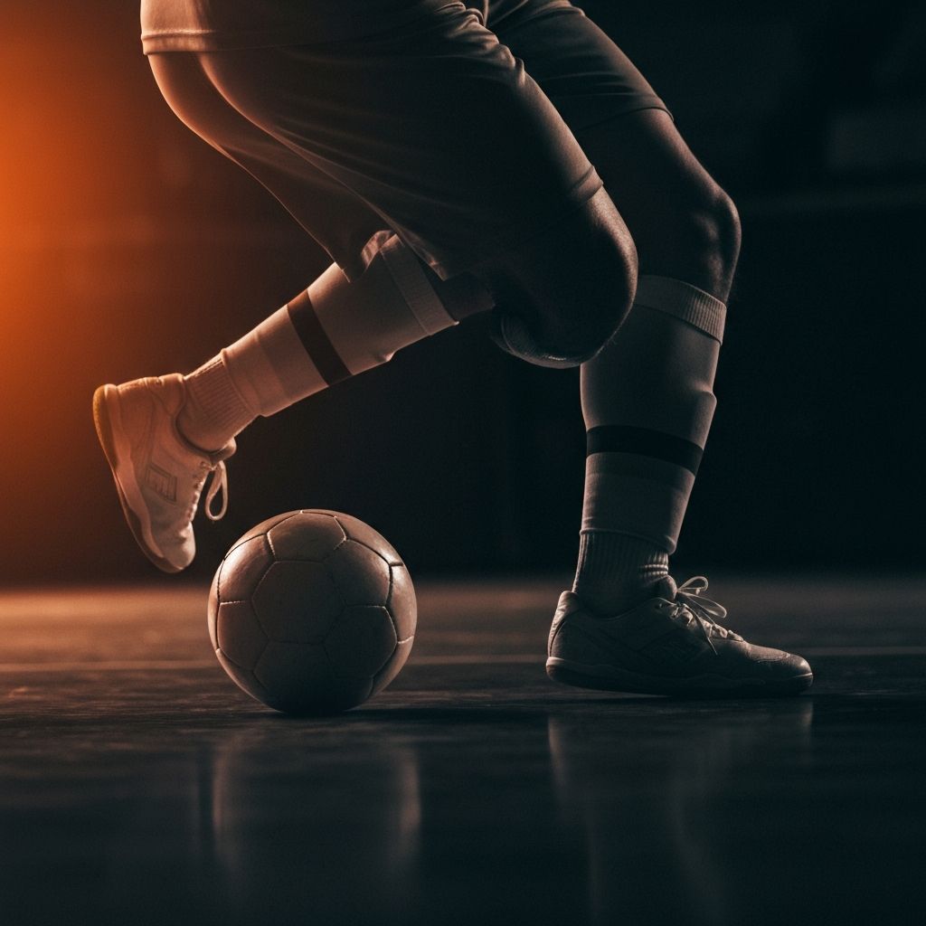 Teremfutball játék közben